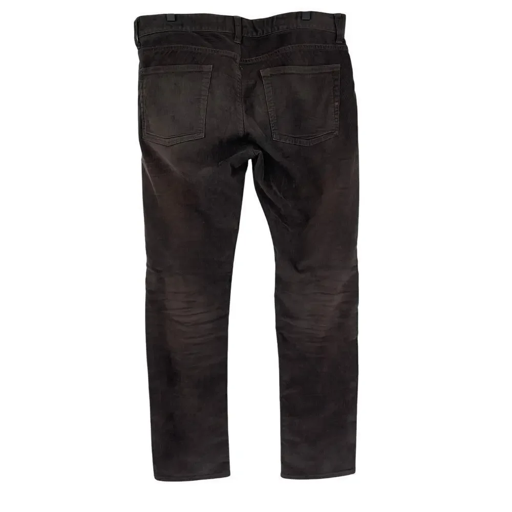 J.Crew Men's 484 Slim Fit Corduroy Pants Urban Olive Brown 33x32